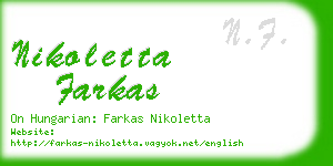 nikoletta farkas business card